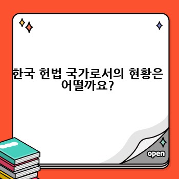 한국 헌법 국가로서의 현황은 어떨까요?