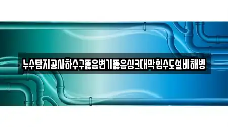 누수탐지공사하수구뚫음변기뚫음싱크대막힘수도설비해빙