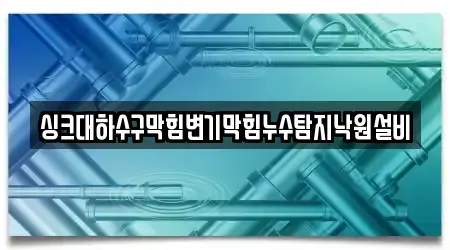 싱크대하수구막힘변기막힘누수탐지낙원설비