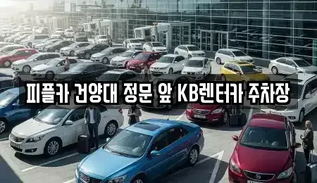 충남 논산시 은진면 렌트카 전문 피플카 건양대 정문 앞 KB렌터카 주차장