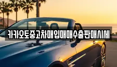 충남 당진시 행정동 중고차매입 전문 카카오토중고차매입매매수출판매시세